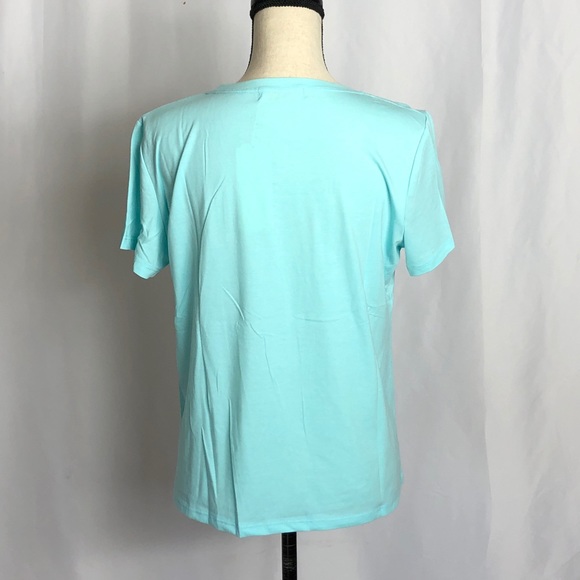 Light Blue Teddy Bear Embroidered T-Shirt NWT - Picture 4 of 5